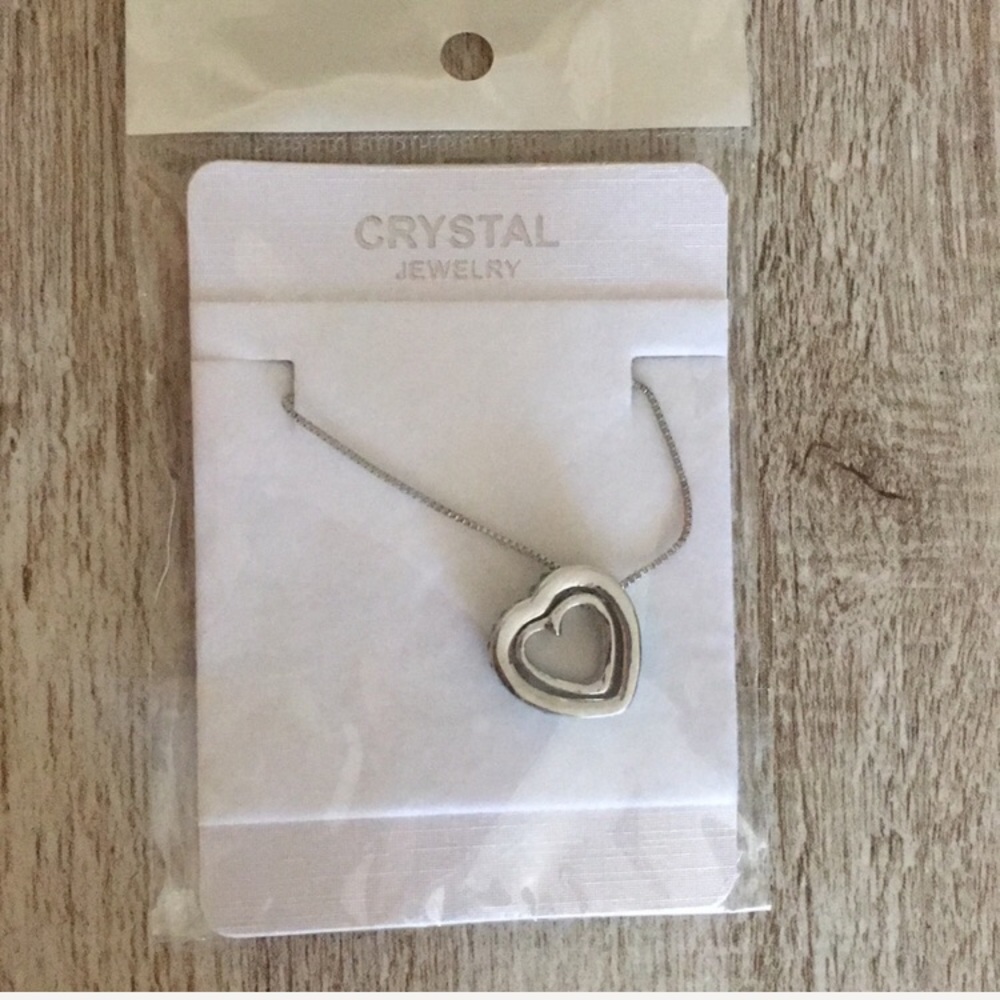 ❣️last 2❣️Heart in heart necklace with a crystal elements - Picture 8 of 8